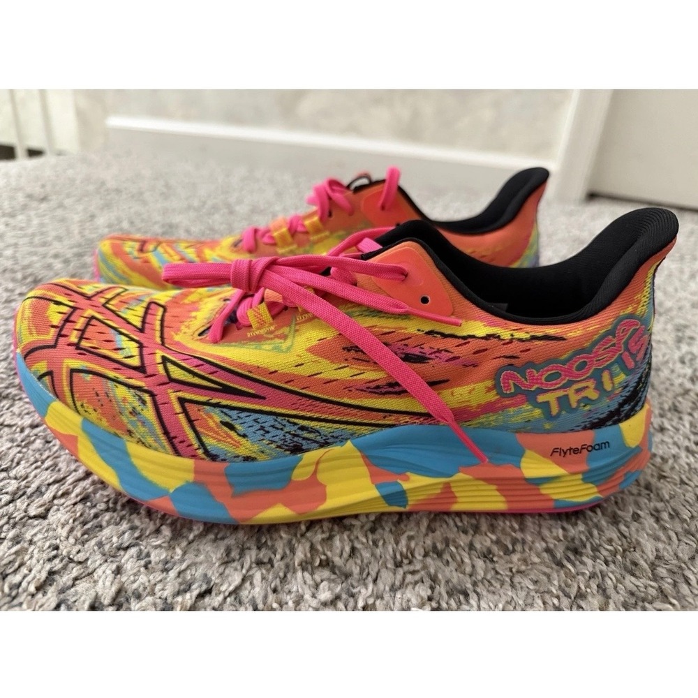 ASICS Noosa Tri 15 Womens Running Shoes Multi Color Neon FlyteFoam Athletic